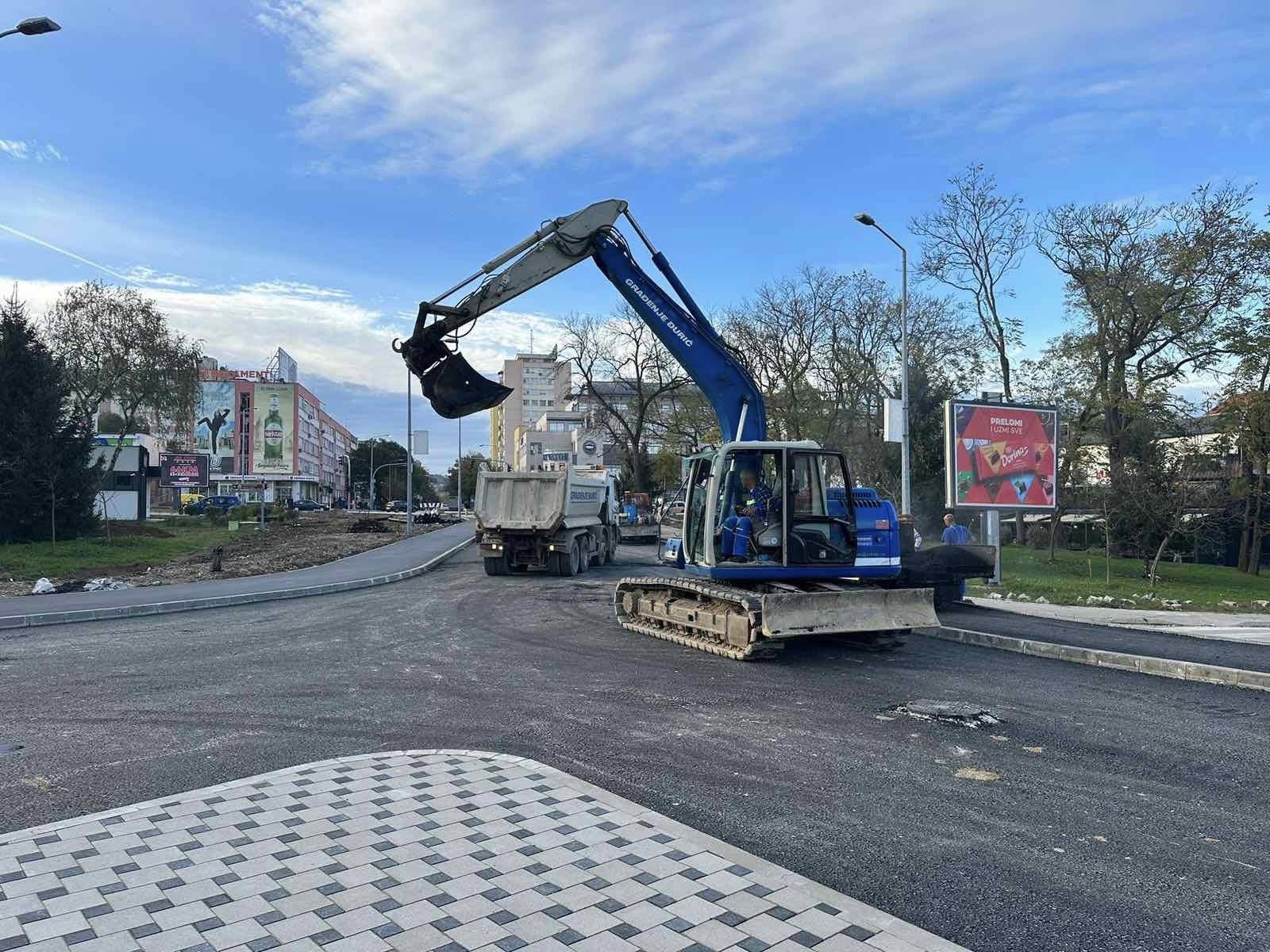 “EVROPSKE AVENIJE” Asfaltiranje završnog sloja na dijelu kružne rakrsnice od naselja Dolac prema Gimnaziji