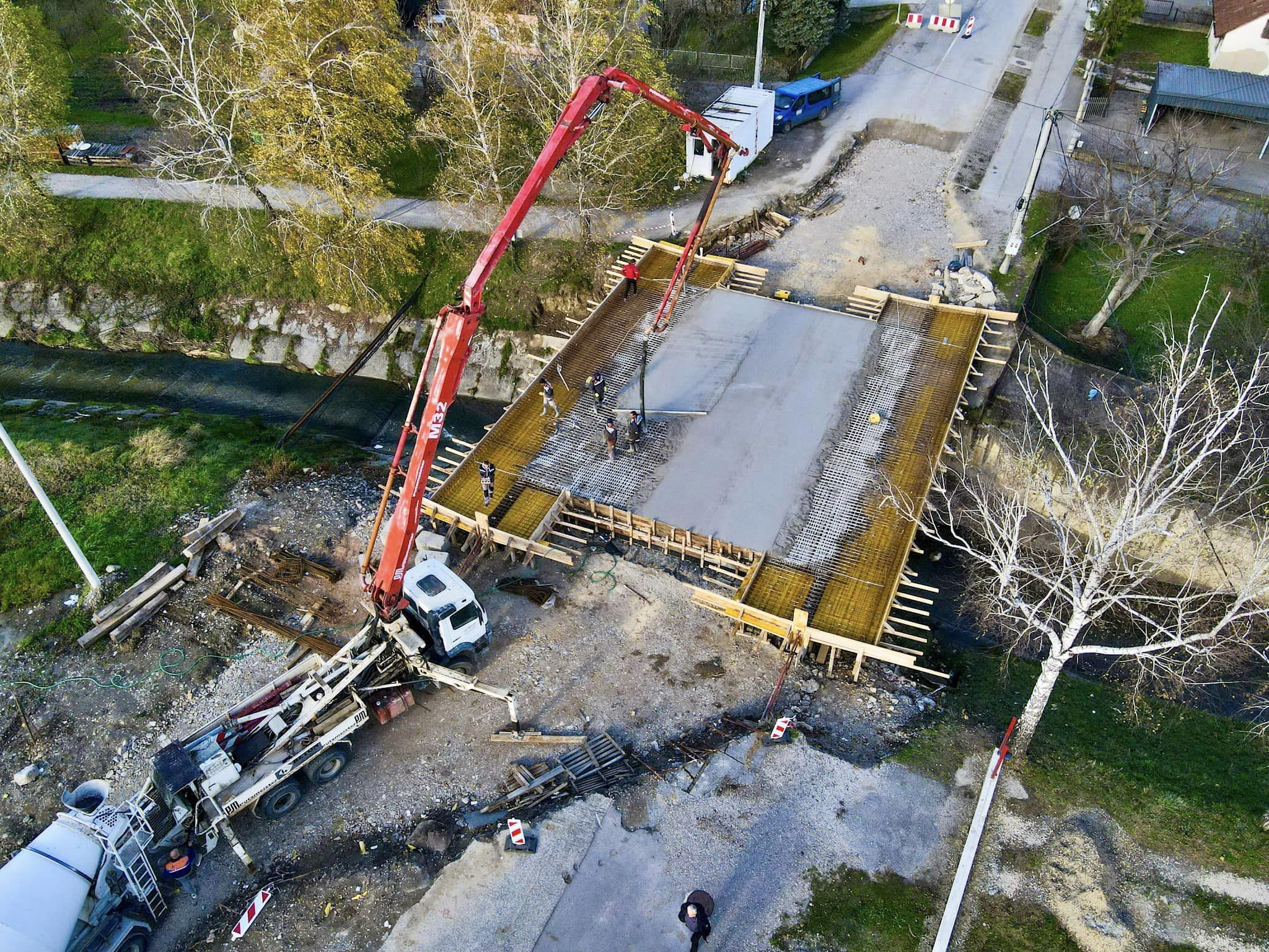 Izgradnja mosta u Dervišima pred završetkom