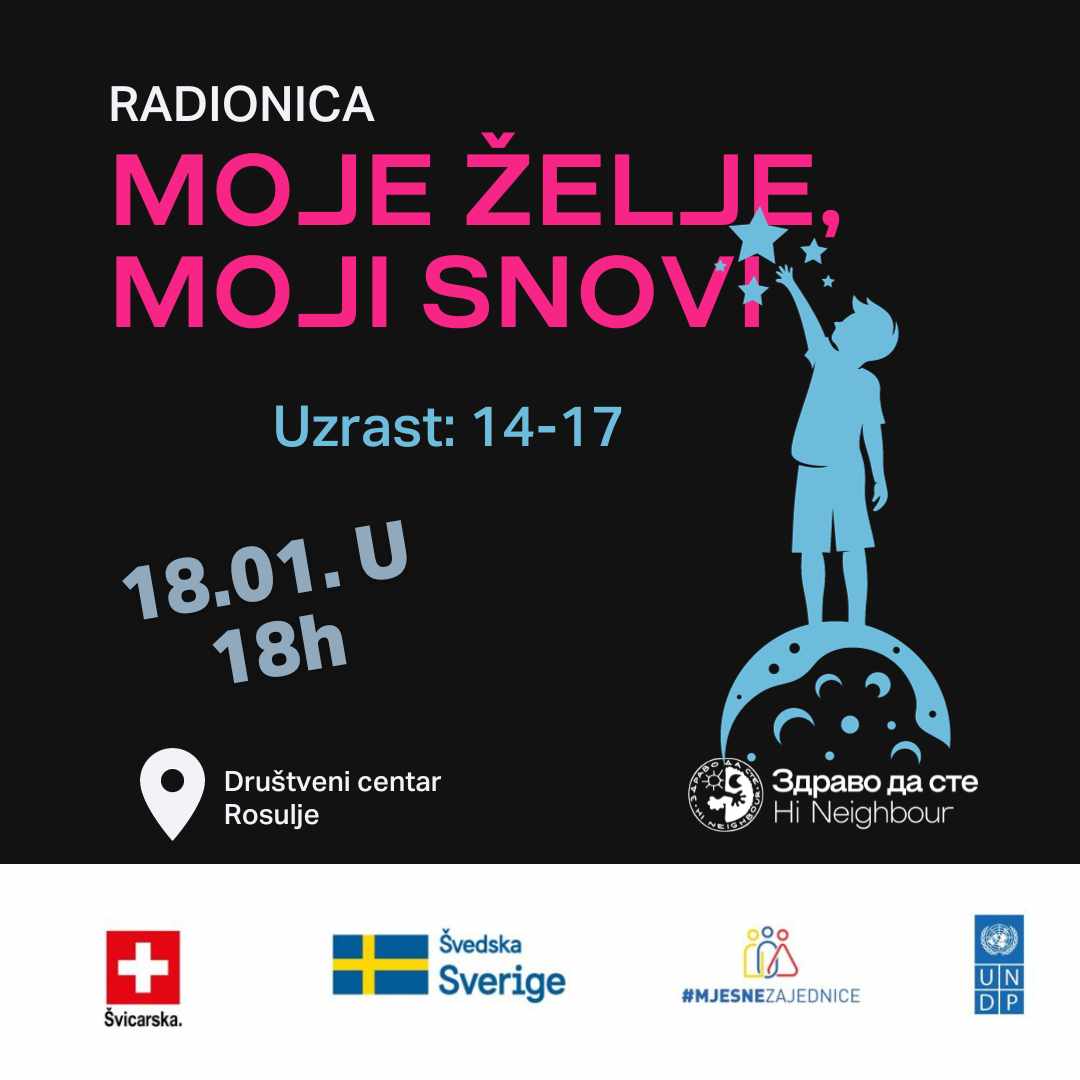 Radionica za mlade u Društvenom centru: Moje želje, moji snovi