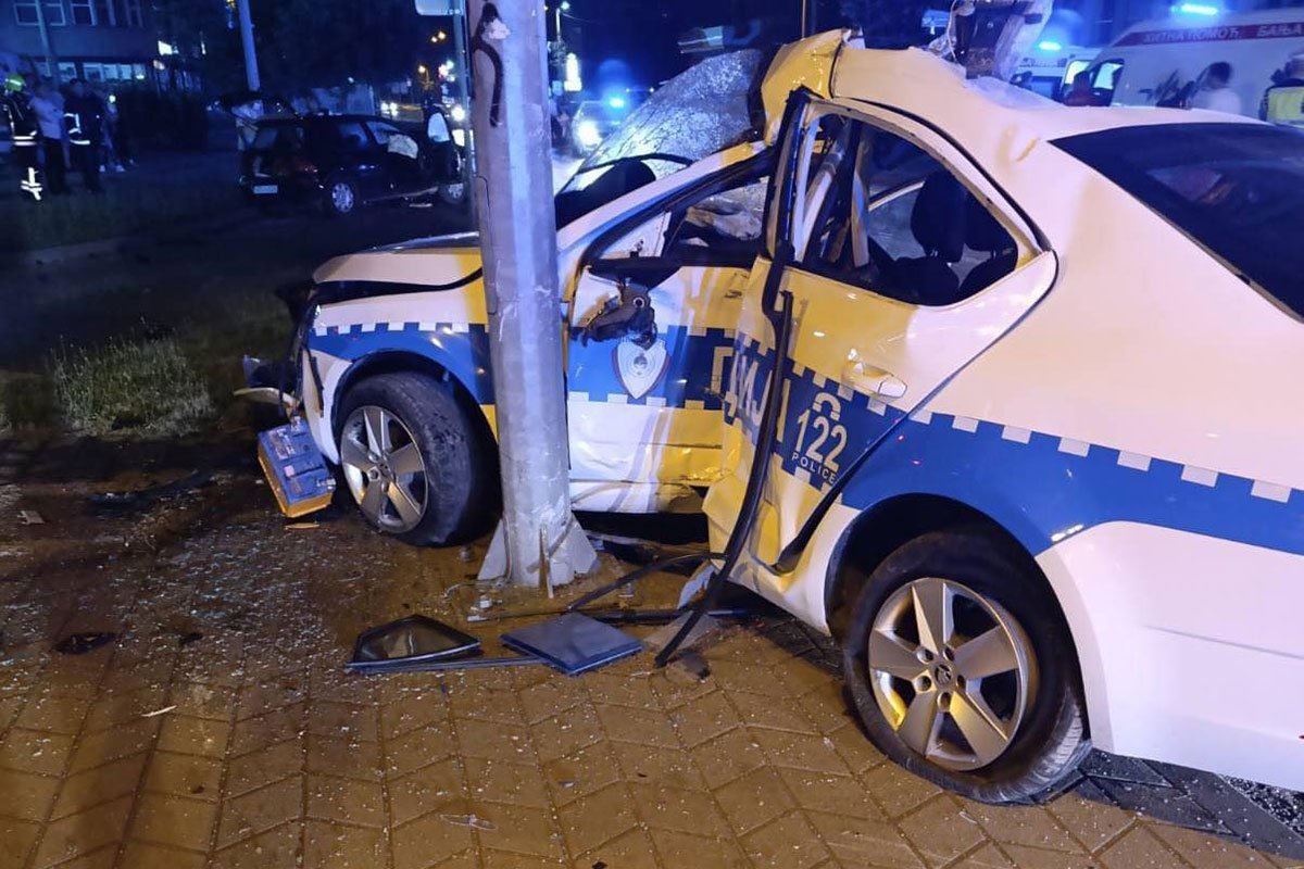 Stravičan prizor nesreće u Banjaluci u kojoj je poginuo policajac (FOTO)